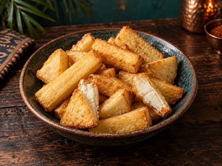 Frittierte Yamswurzel