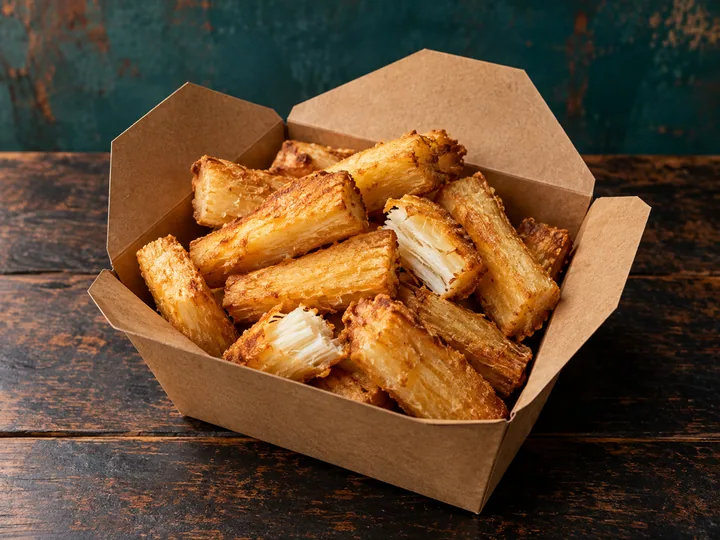 Frittierter Maniok (Cassava)